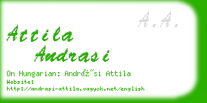 attila andrasi business card